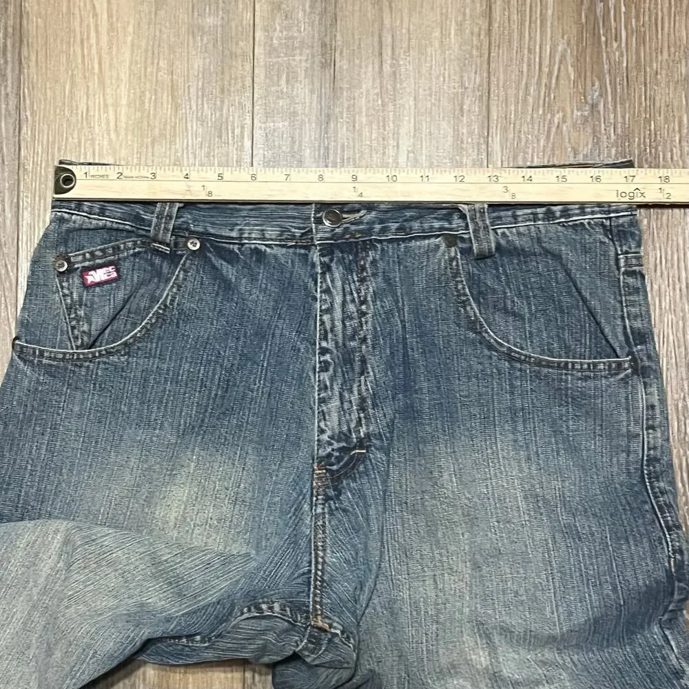 VTG Y2K Mecca Jeans 36x32 Baggy Fit Grunge Skater JNCO Faded Wash 90s Hip Hop